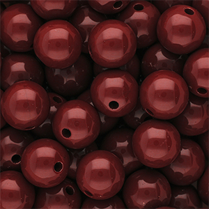 12 mm DQ Acrylperlen shiny Salsa red 18-1657 TCX