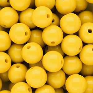 12 mm DQ Acrylperlen shiny Vibrant yellow 13-0858 TCX