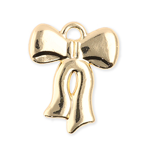 Metall Anh&auml;nger Schleife Gold