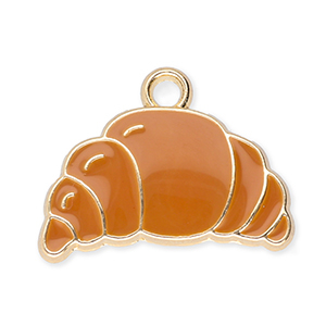 Metall Anh&auml;nger Croissant Gold-brown