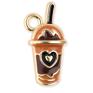 Metall Anh&auml;nger Becher Gold-brown-black