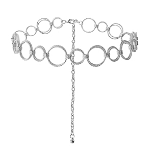 Bauchkettchen Doppelring Silver