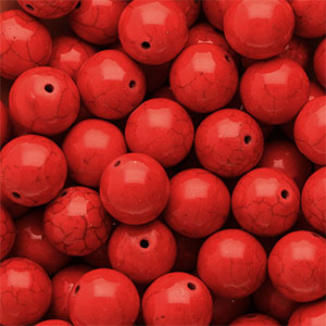 Perlen Keramik 16&nbsp;mm Red