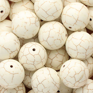 Perlen Keramik 20&nbsp;mm White