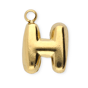Stainless Steel - Rostfrei Stahl Anh&auml;nger Buchstaben H Gold