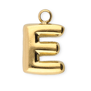 Stainless Steel - Rostfrei Stahl Anh&auml;nger Buchstaben E Gold