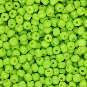 Glasperlen Rocailles 6/0 (4 mm) Lime green