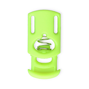 Farbiges Zubeh&ouml;r Kordelstopper Rechteck Neon green