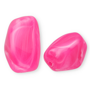 Acrylperlen Rechteck Fuchsia-marble