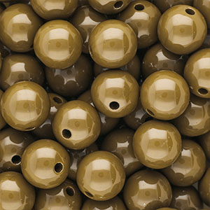 12 mm DQ Acrylperlen shiny Wood thrush brown 17-1129 TCX