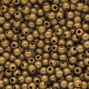 4 mm DQ Acrylperlen shiny Wood thrush brown 17-1129 TCX