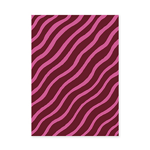 BY31&reg; SchmuckKarten Wellenlinien Bordeaux red-fuchsia