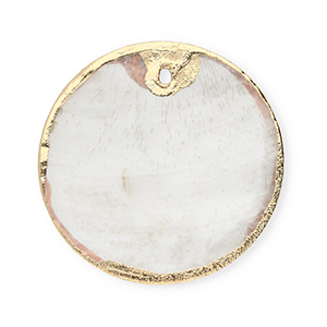 Muschel Anh&auml;nger Specials Rund Off white-gold