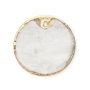 Muschel Anh&auml;nger Specials Rund Off white-gold
