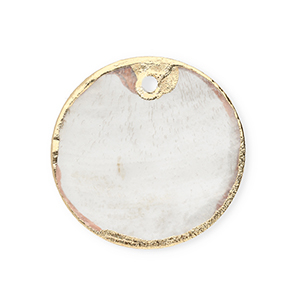Muschel Anh&auml;nger Specials Rund Off white-gold