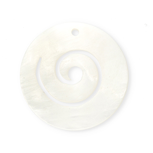 Muschel Anh&auml;nger Specials Spirale White
