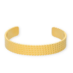 Armb&auml;nder aus Stainless Steel - Rostfreiem Stahl Bangle Dots Gold