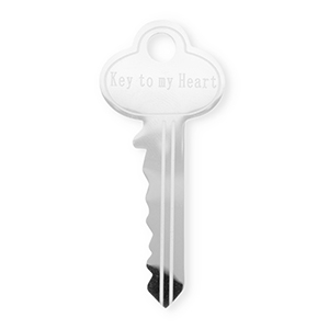 Stainless Steel - Rostfrei Stahl Statement Broschen Schl&uuml;ssel ''Key to my heart'' Silver