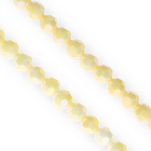 Top Glas Facett Perlen Rund 6&nbsp;mm Yellow-AB coating