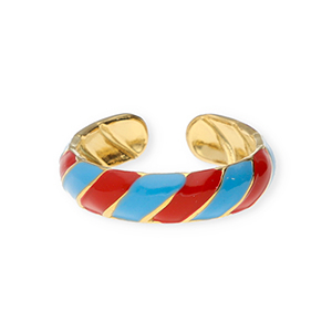 Ringe aus Stainless Steel - Rostfreiem Stahl Gold-red-blue