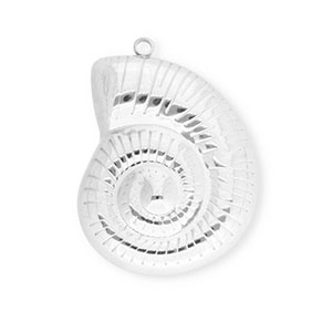 Stainless Steel - Rostfrei Stahl Anh&auml;nger Muschel Silver