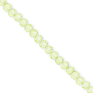 Top Glas Facett Perlen 4x3&nbsp;mm Rondellen Light green