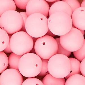 Silikonperlen 18&nbsp;mm runden Pink