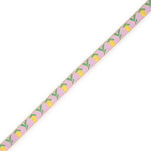 BY31&reg; Schmuckband mit Tekst Zitrone Orchid pink-yellow-green-gold