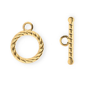 Stainless Steel - Rostfrei Stahl Schmuckzubeh&ouml;r Kapitelverschluss Gold