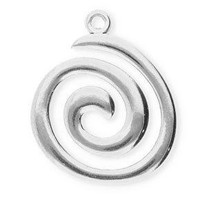 Stainless Steel - Rostfrei Stahl Anh&auml;nger Spirale Silver