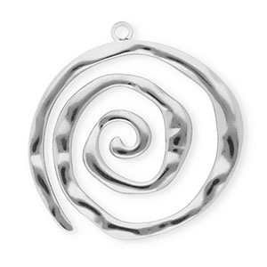 Stainless Steel - Rostfrei Stahl Anh&auml;nger Spirale Silver