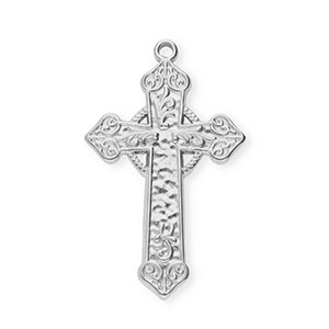 Stainless Steel - Rostfrei Stahl Anh&auml;nger Kreuz Silver