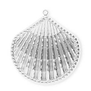 Stainless Steel - Rostfrei Stahl Anh&auml;nger Muschel Silver