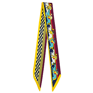 Bandana Schal mit Pferde Yellow-dark blue-red
