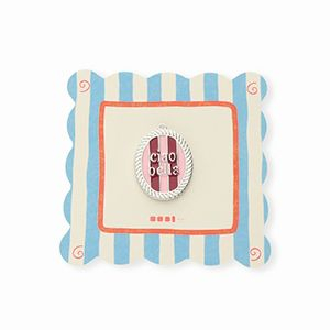 BY31&reg; Eco-brass (nachaltiges Messing) Anh&auml;nger mit Enamel Oval Ciao bella"" Silver-light pink-red