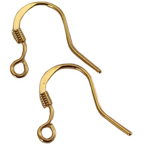 Metall Zubeh&ouml;r DQ Ohrringe 15mm Gold 