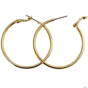 Metall Zubeh&ouml;r DQ Creolen 30mm Gold 