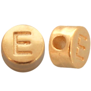 DQ Metall Perlen Buchstabe E Gold (Nickelfrei)