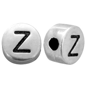 DQ Metall Perlen Buchstabe Z Antik silber (Nickelfrei)