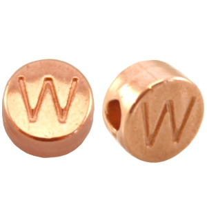 DQ Metall Perlen Buchstabe W Rosegold (Nickelfrei)
