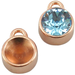 Metall Fassungen DQ f&uuml;r Chaton SS29 eine &Ouml;se rosegold