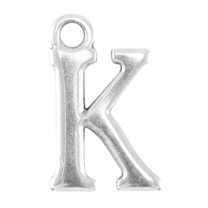 DQ Metall Buchstabenanh&auml;nger K Antik silber (nickelfrei)