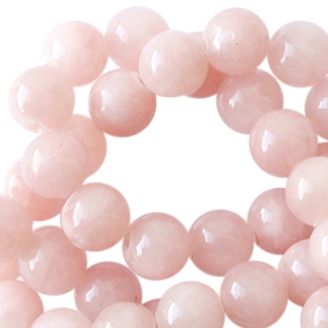 Naturstein Perlen Marmor und Calcit 8mm Vintage rose