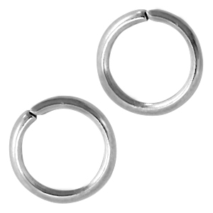 Stainless Steel - Rostfreiem Stahl Schmuckzubeh&ouml;r Bindering 8mm Silber