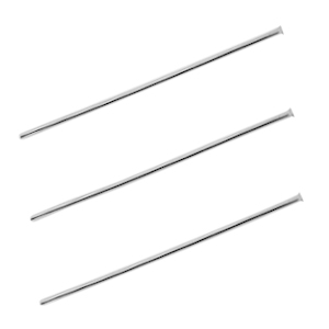 Stainless Steel Schmuckzubeh&ouml;r Nietstifte 35mm aus rostfreiem Stahl Silber