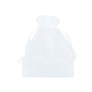 Schmuckbeutel Organza 9x12cm Weiss