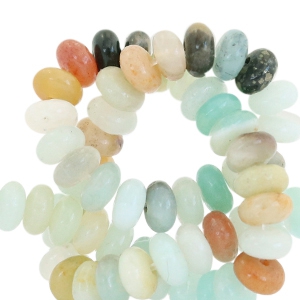 Naturstein Perlen Chalcedon (Quarz) 4mm Turquoise multicolour