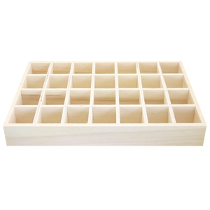 Schmuckdisplay Holz 28-F&auml;cher Natural (nat&uuml;rliche Farbe Holz)