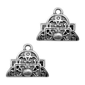 Metall Anh&auml;nger TQ boho style Dreiecksform Antique silber