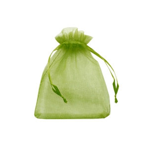 Schmuckbeutel Organza 7x9cm Olive green